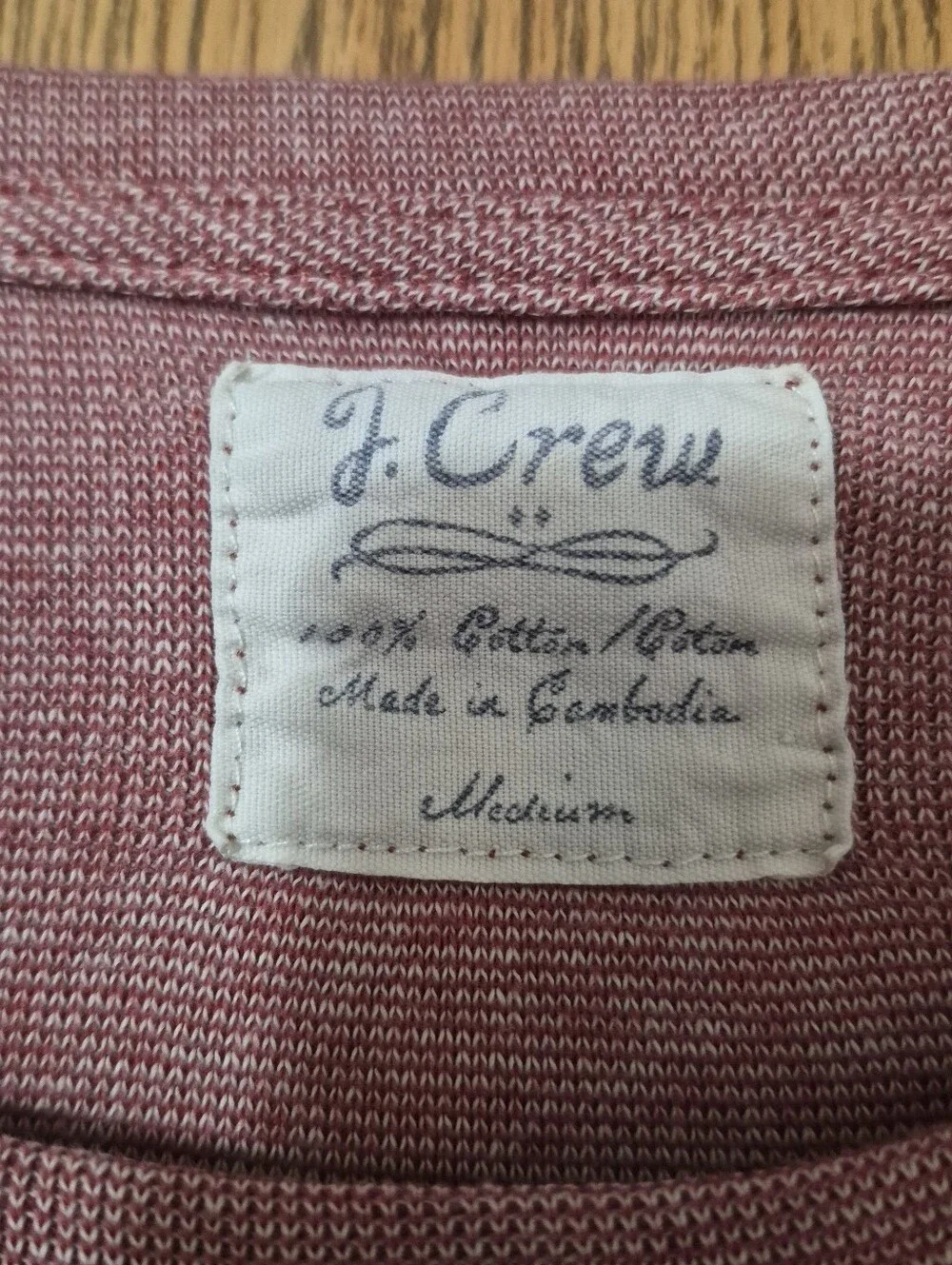 J. Crew Mauve Long Sleeve Crewneck Shirt Size Medium